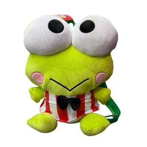KEROPPI DONUT POND PLUSH FROG FIGURAL MINI BACKPACK BIOWORLD GREEN